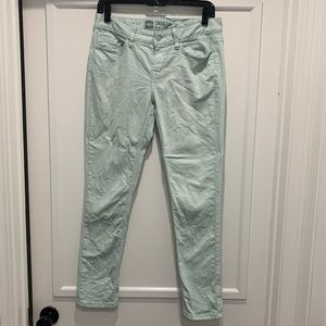 Mossimo mint blue skinny jeans size 4.